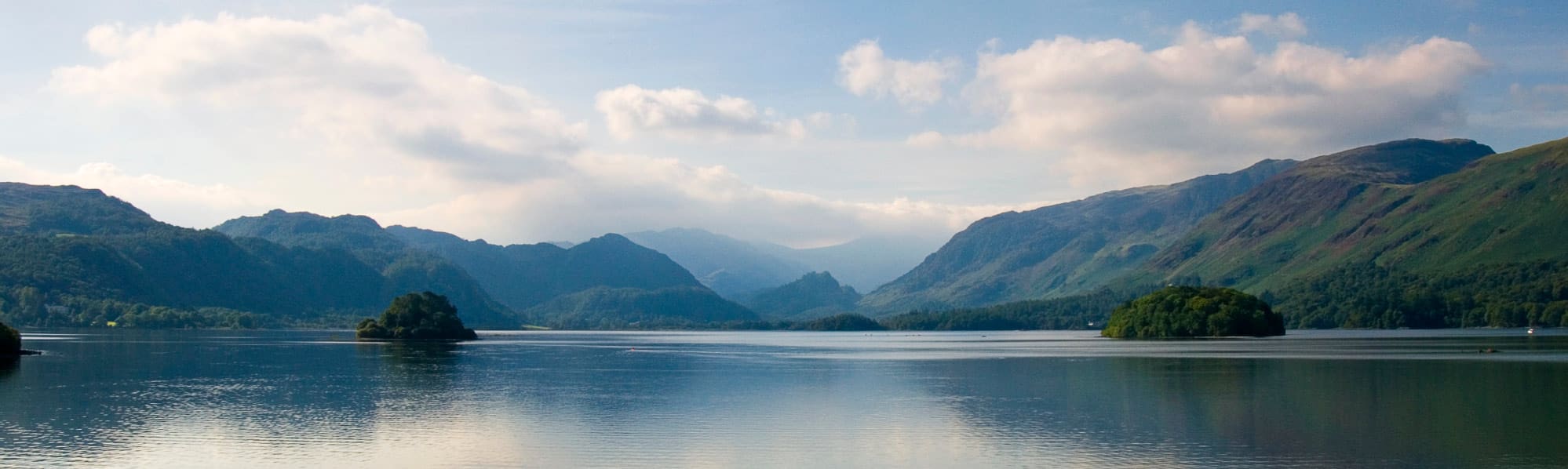 A picture of Cumbrian hills and a lake