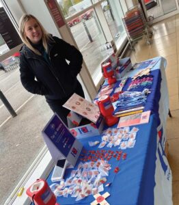 Ashleigh Scott from Linx volunteers for the British Legion Poppy Appeal.