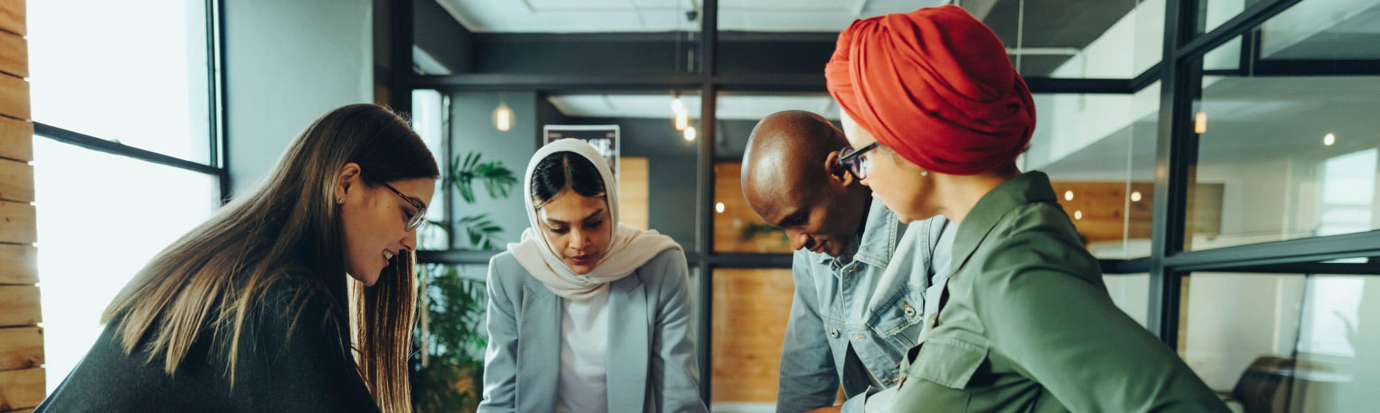 A group of culturally diverse business people having a meeting