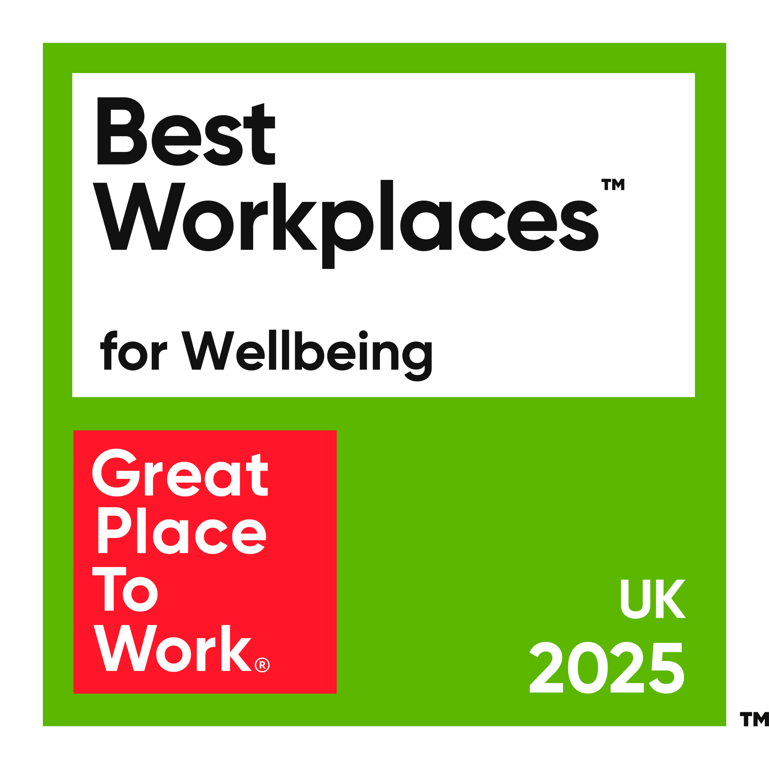 The UK's Best Workplaces for Wellbeing badge in full colour.