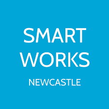 NRL Group - image - Smart Works Newcastle charity logo in blue with white text