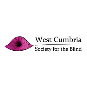 NRL Group - image - West Cumbria Society for the Blind charity logo with bold text and eye symbol