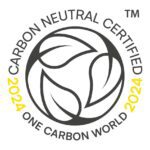 Carbon Neutral Certified 2024 logo with circular leaf design.