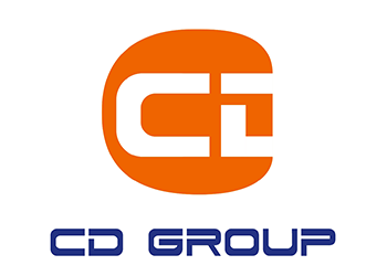 Logo showing stylised letters CD in orange with the text CD Group below in blue.