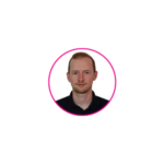 Headshot in a pink circle of Jay Smallwood