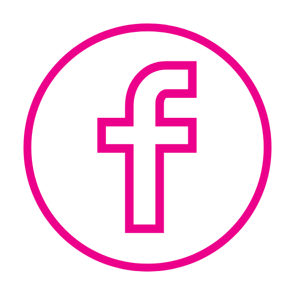 Icon showing the Facebook letter “f” inside a circular outline.