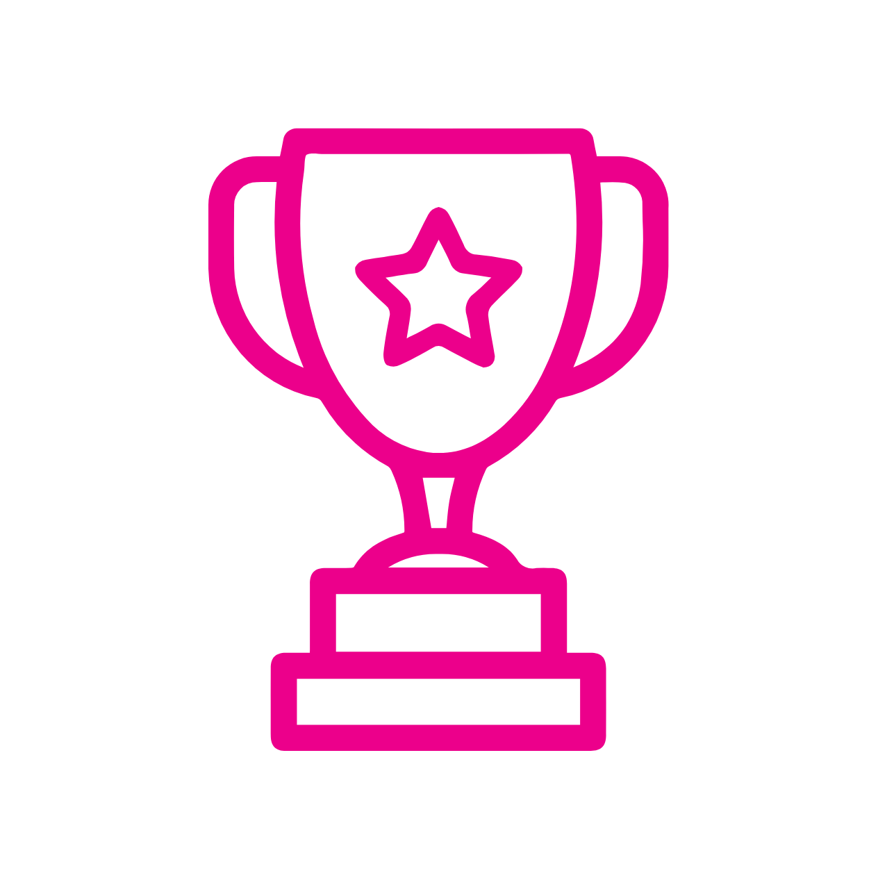 Trophy with a star icon representing an award or achievement.